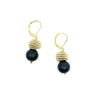 Black Geode Coil Earrings