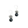 Black Geode Coil Earrings