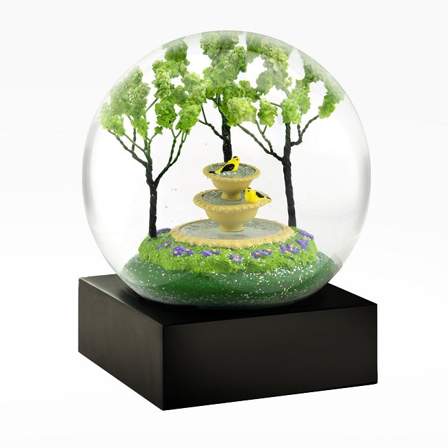 Goldfinch Fountain Snow Globe