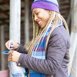 Blue Raspberry Recycled Scarf