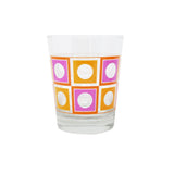 Modern Home Bar Orange and Pink Square Peg Old Fashioned Glasses