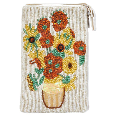 Van Gogh Sunflowers Beaded Club Bag