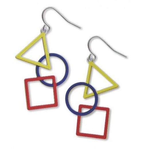 Triangle, Circle, Square Earrings