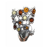 Van Gogh Amber Sunflower Brooch